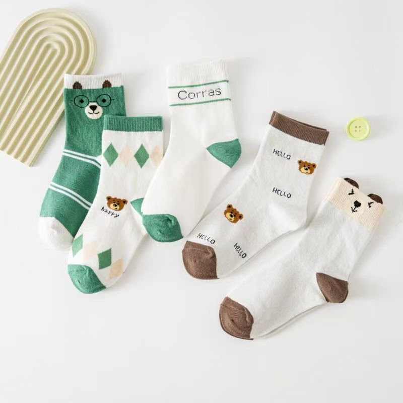 5 Pasang Kaus Kaki Katun Bermo - Cotton Crew Sock Pack ulasan dan harga