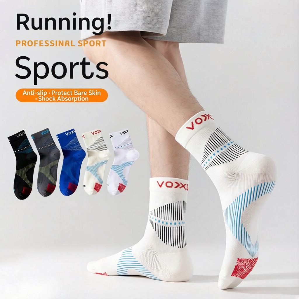 WRELS 1/2/3 Pasang Kaus Kaki L - Athletic Sock Cushion ulasan dan harga